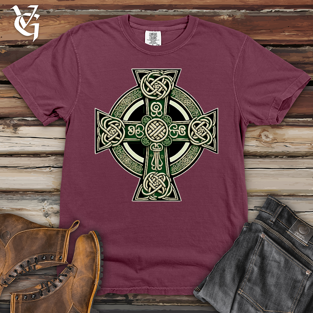 Viking Goods Knotted Celtic Crosses Heavy Cotton Comfort Colors Tee Berry / L