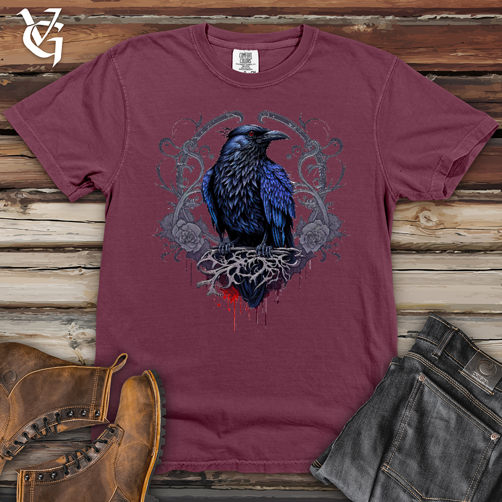 Viking Goods Odins Raven Heavy Cotton Comfort Colors Tee Berry / L