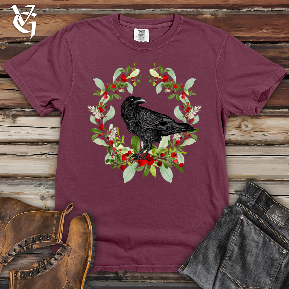 Viking Goods Raven of the Holly Heavy Cotton Comfort Colors Tee Berry / L