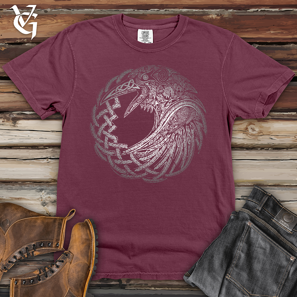 Viking Goods Silver Glass Raven Heavy Cotton Comfort Colors Tee Berry / L