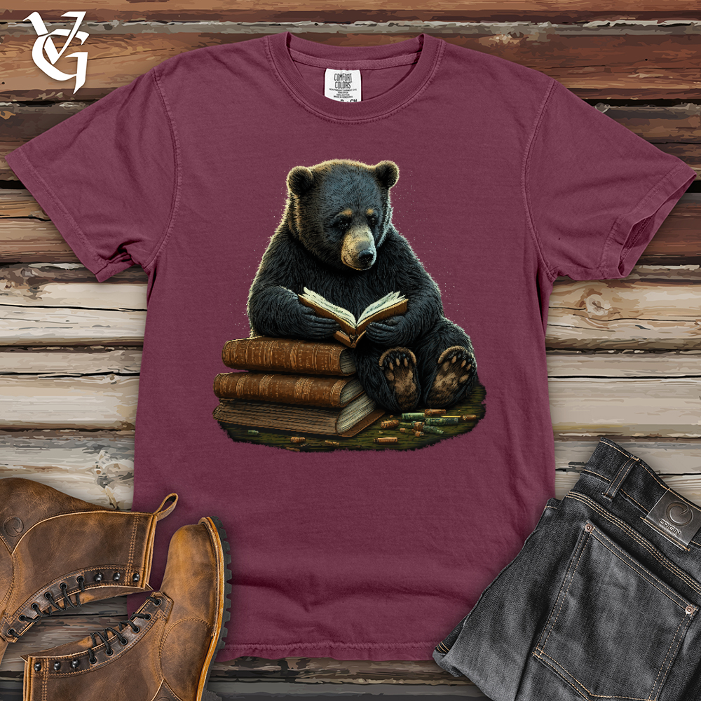 Viking Goods Studious Bear Heavy Cotton Comfort Colors Tee Berry / L