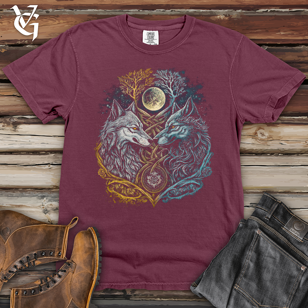 Viking Goods Two Wolf Heavy Cotton Comfort Colors Tee Berry / L