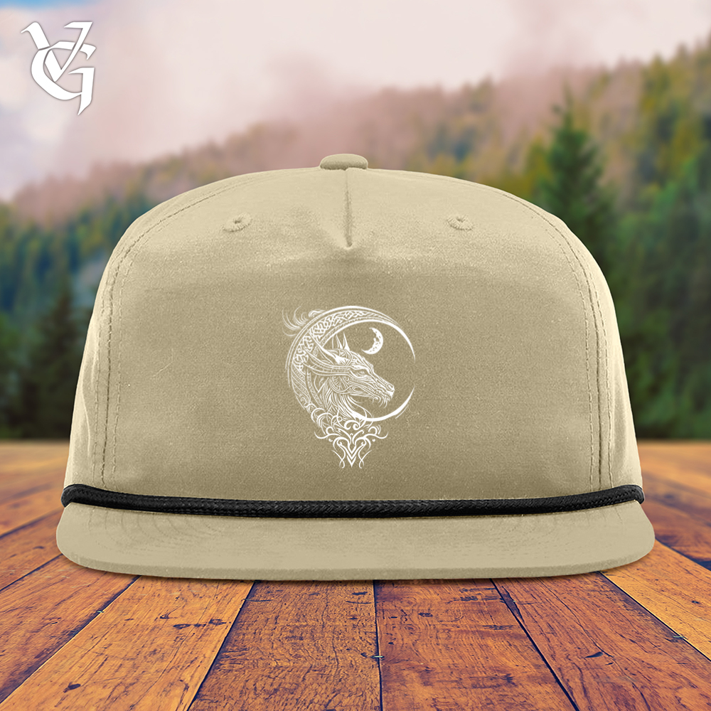 Viking Goods Celtic Dragon and Moon Snapback Cap Birch/ Black