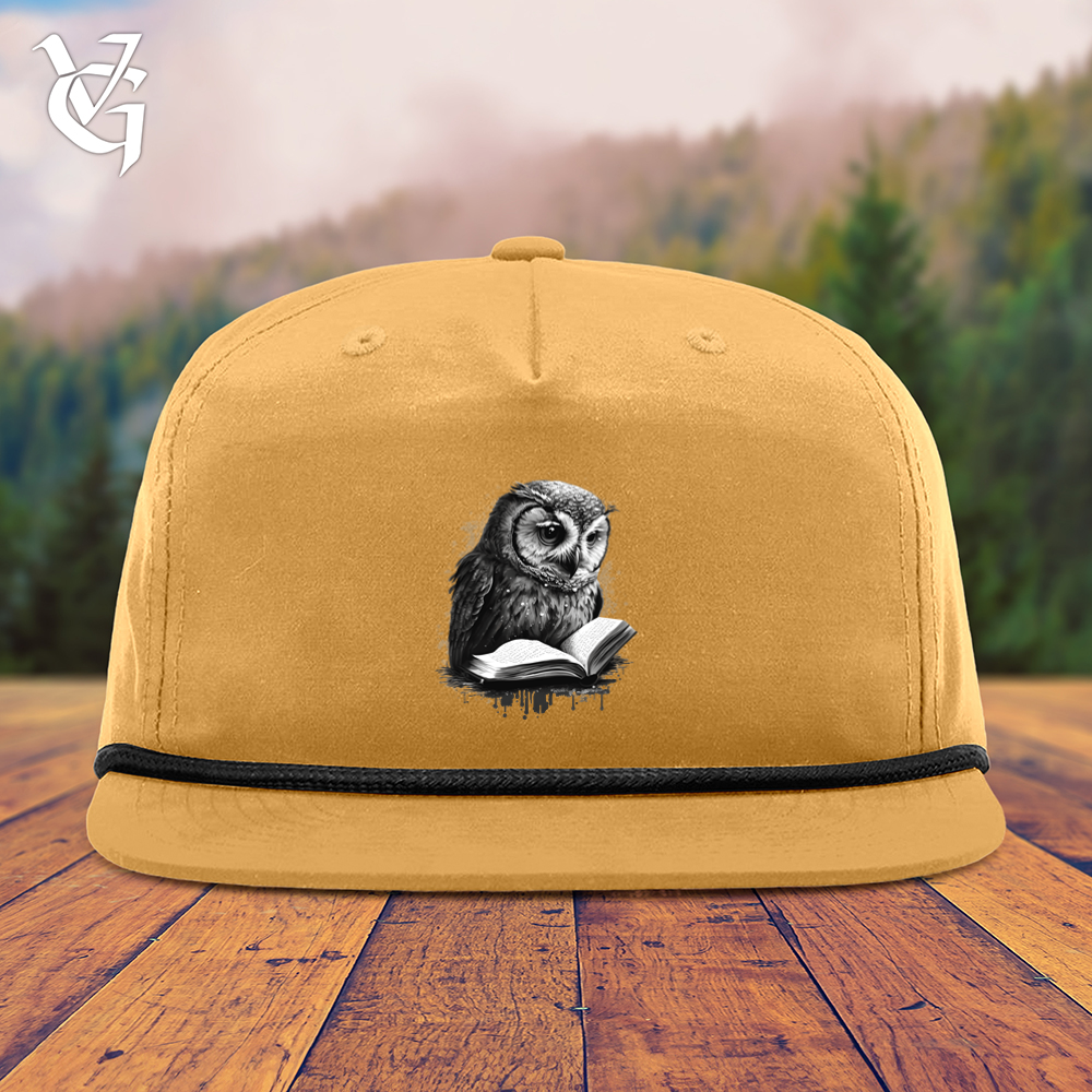 Viking Goods Owl Reading Book Snapback Cap Biscuit/ Black