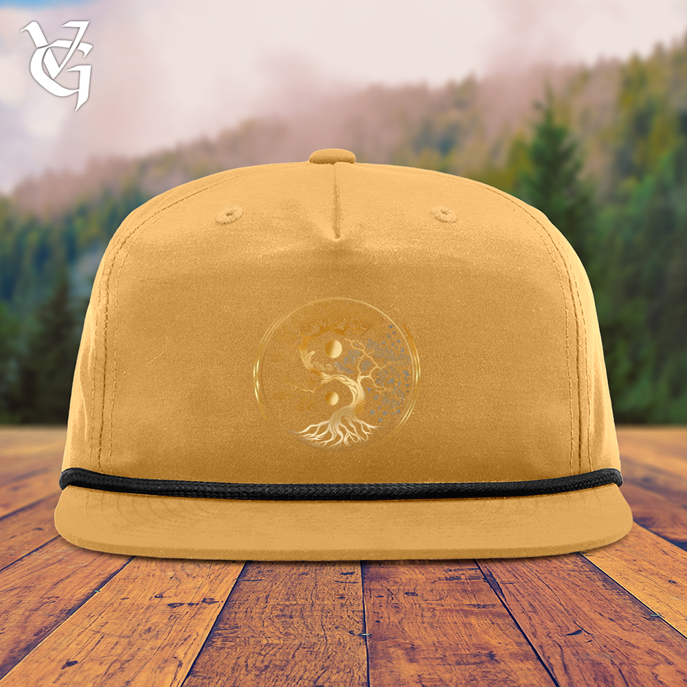 Viking Goods Tree Of Life Yin Yang Snapback Cap Biscuit/ Black