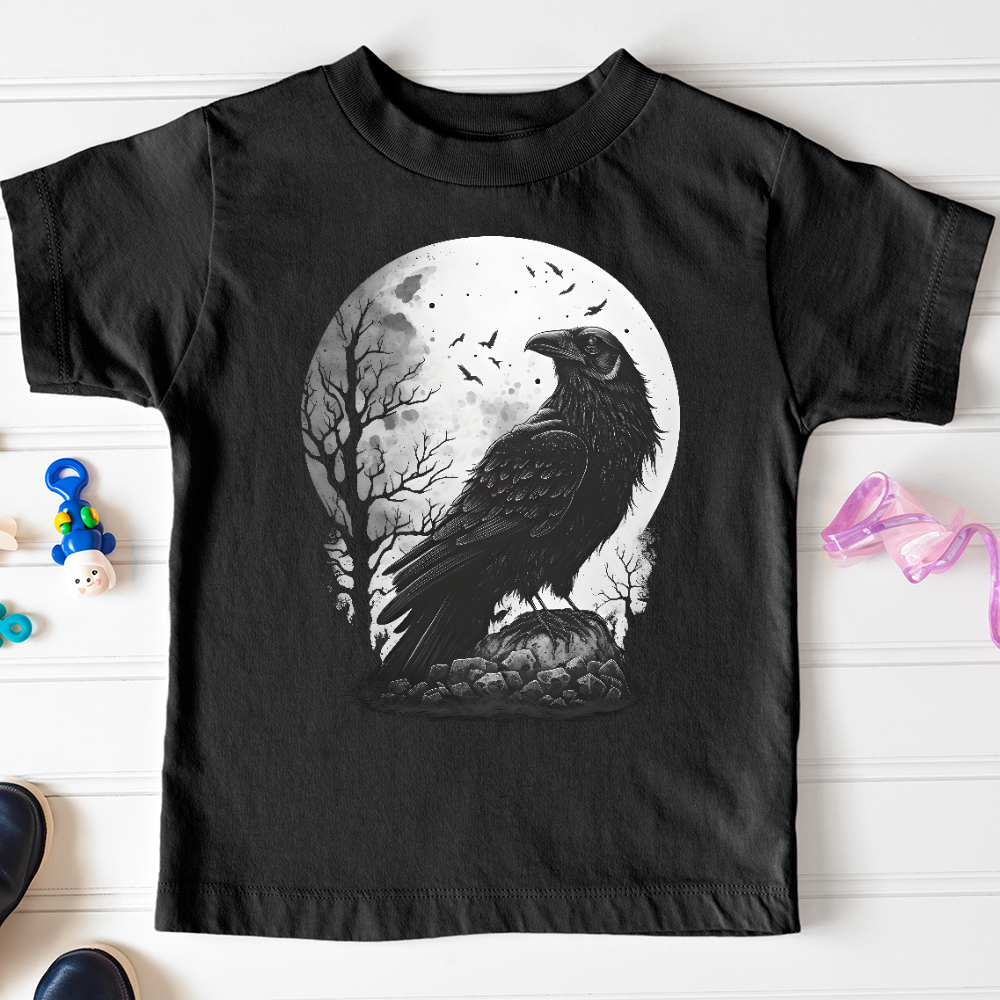 Viking Goods Midnight Raven Perch Toddler Tee Black / 2T