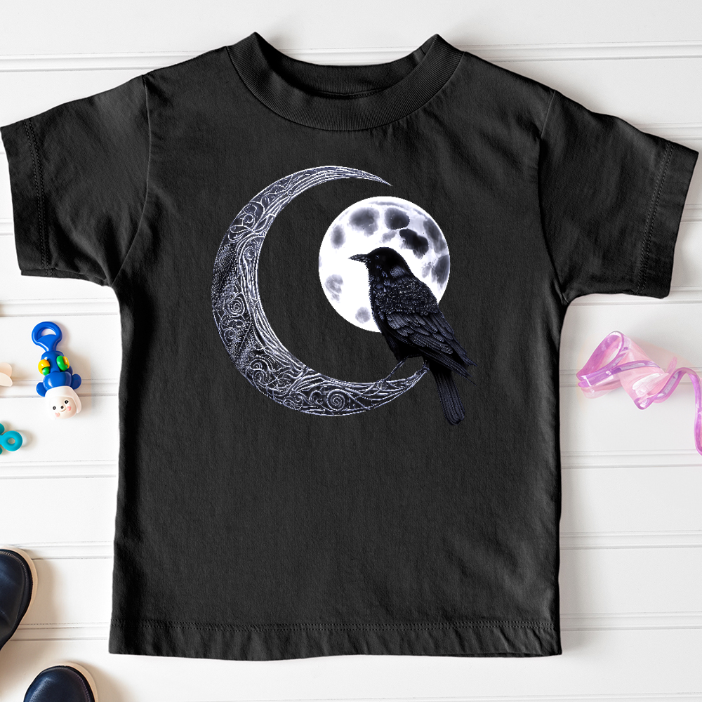 Viking Goods Raven &amp; Moon Negotiations Toddler Tee Black / 2T