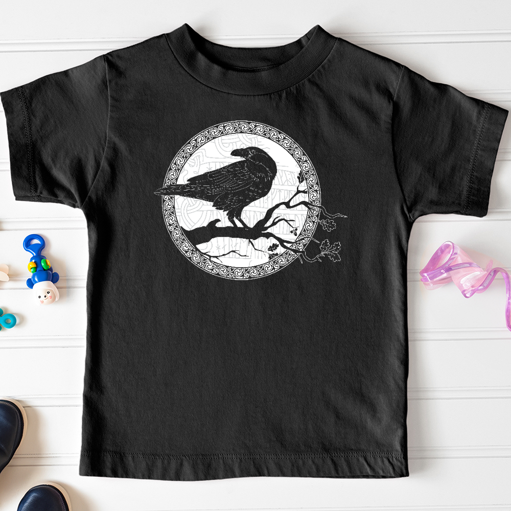 Viking Goods White Raven Winter Toddler Tee Black / 2T