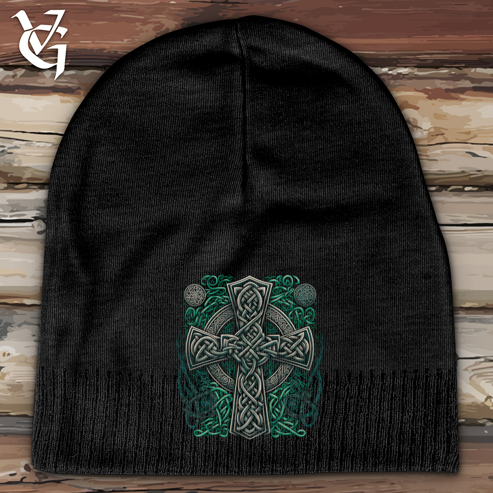 Viking Goods Celtic Crosses Cotton Beanie Black