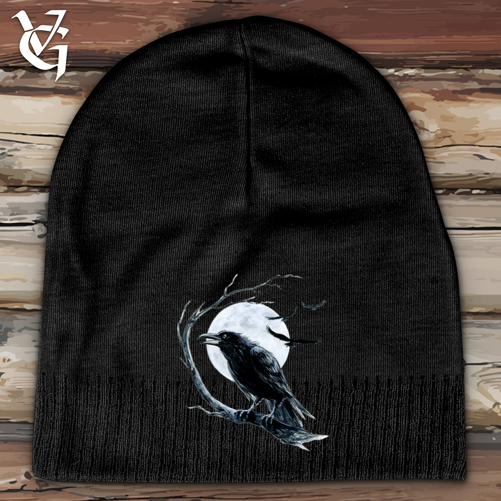 Viking Goods Cold Winter Raven Cotton Beanie Black