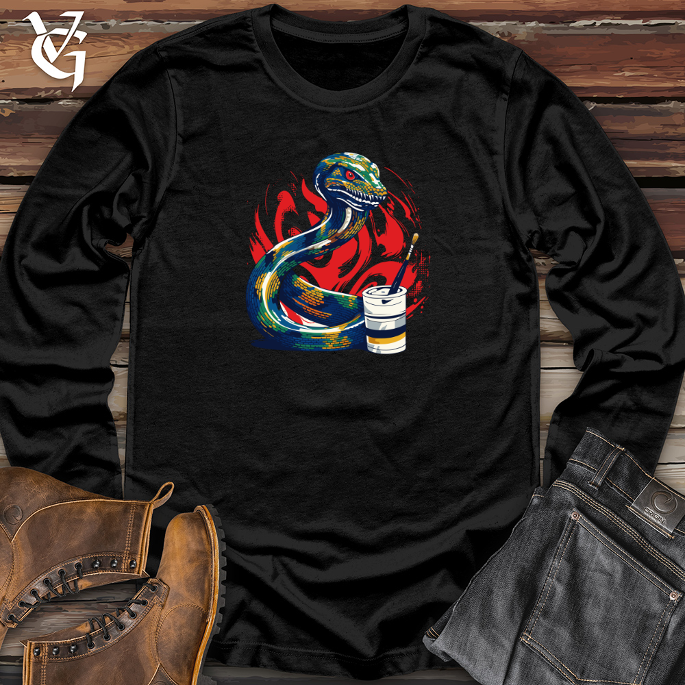 Viking Goods Abstract Serpent Strokes Long Sleeve Black / L