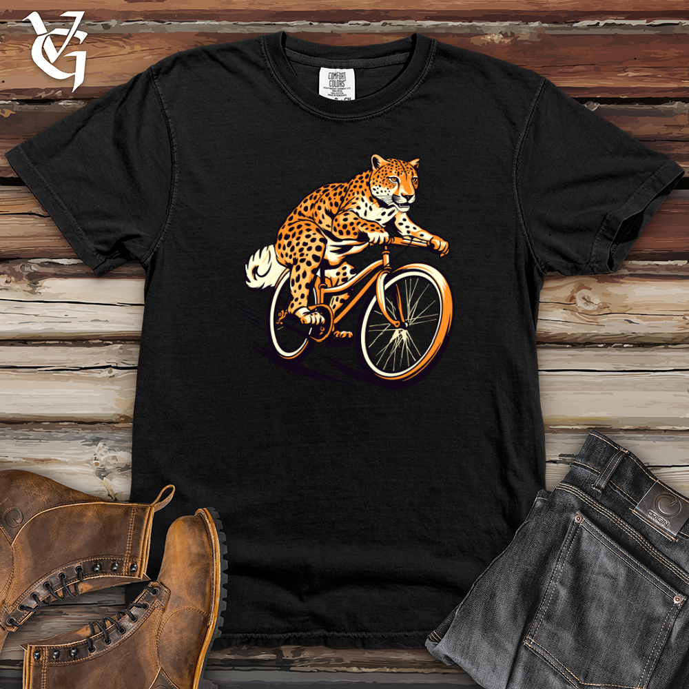 Viking Goods Agile Cheetah Cyclist Heavy Cotton Comfort Colors Tee Black / L