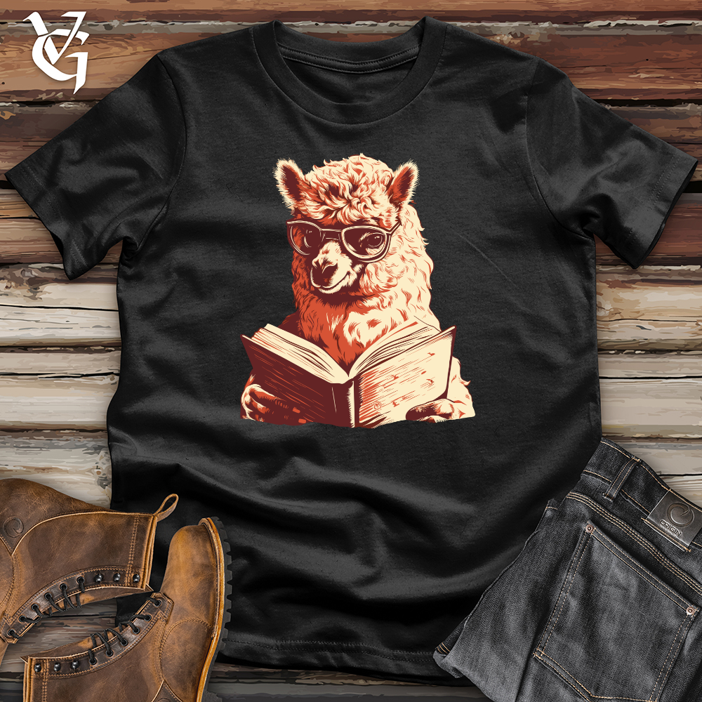 Viking Goods Alpaca Bibliophile Tranquil Read Softstyle Tee Black / L