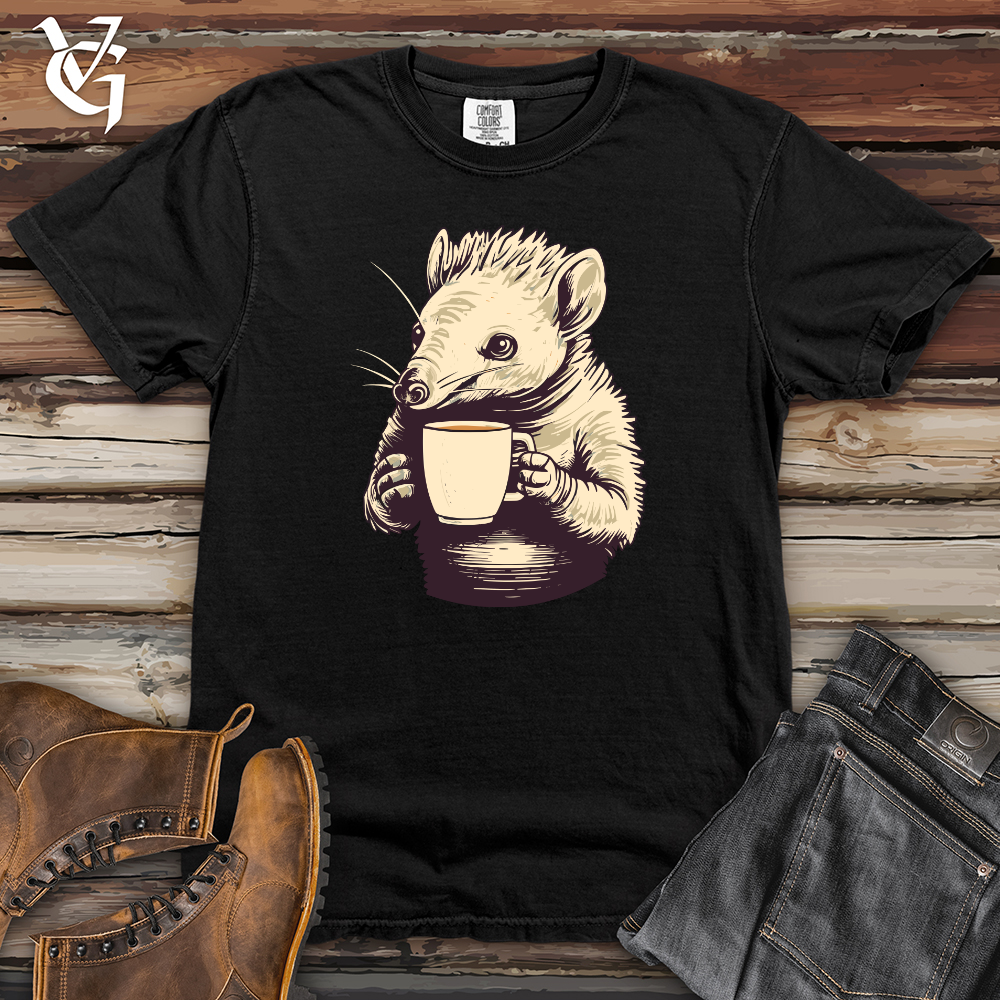 Viking Goods Armadillo Coffee Sip Bliss Heavy Cotton Comfort Colors Tee Black / L