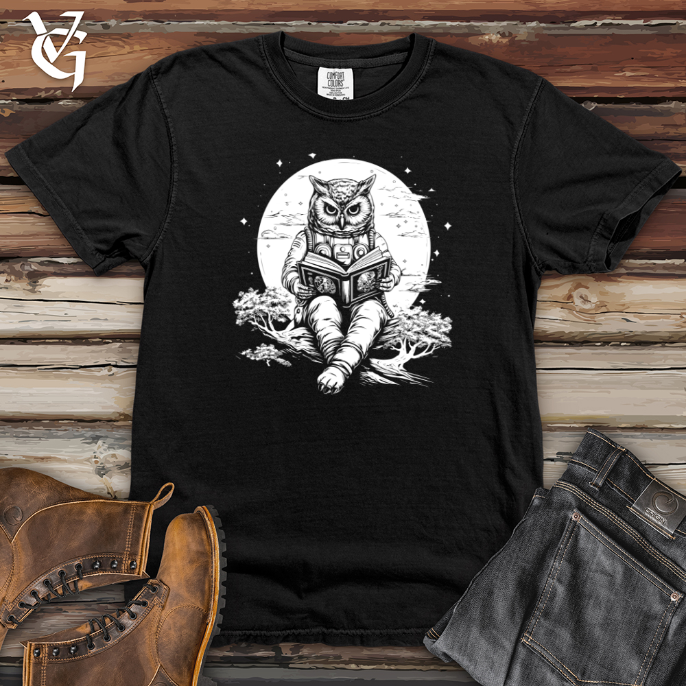 Viking Goods Astronaut Owl Heavy Cotton Comfort Colors Tee Black / L