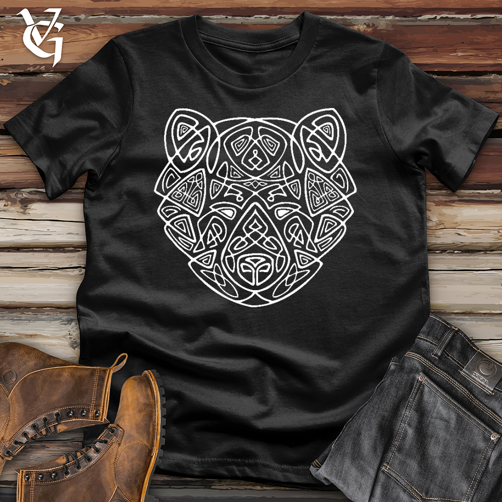 Viking Goods Bear Head Celtic Style Softstyle Tee Black / L
