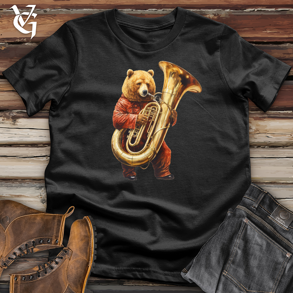 Viking Goods Bear Tuba Player Cotton Tee Black / L
