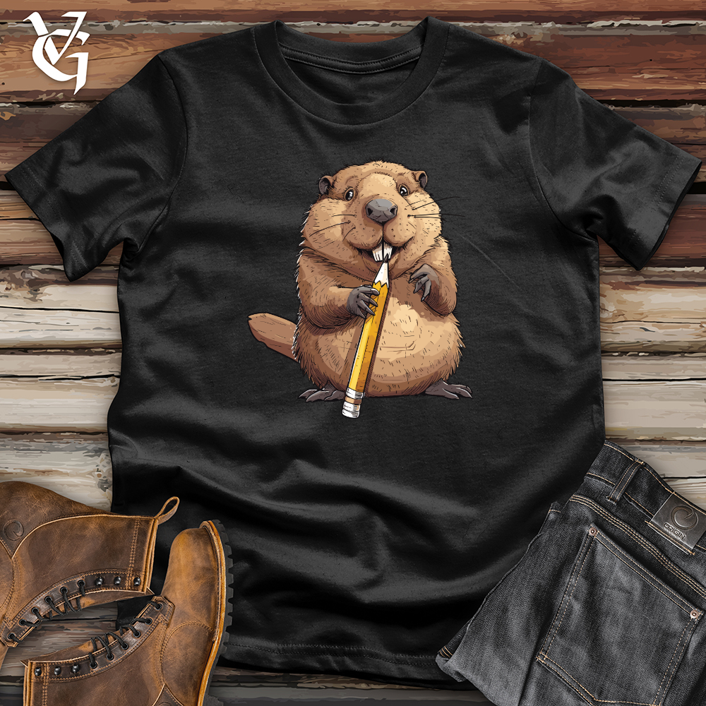 Viking Goods Beaver Pencil Sharpener Softstyle Tee Black / L