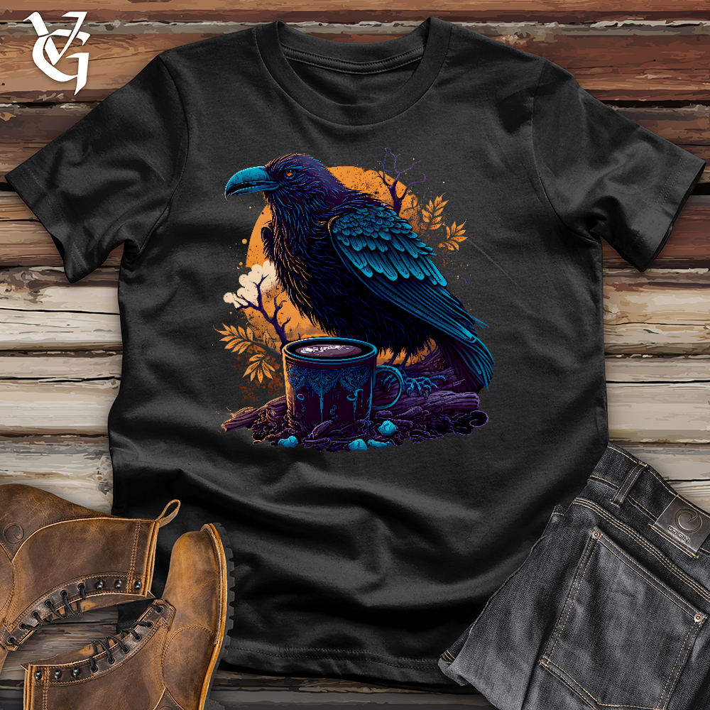 Viking Goods Black Raven Coffee Cotton Tee Black / L