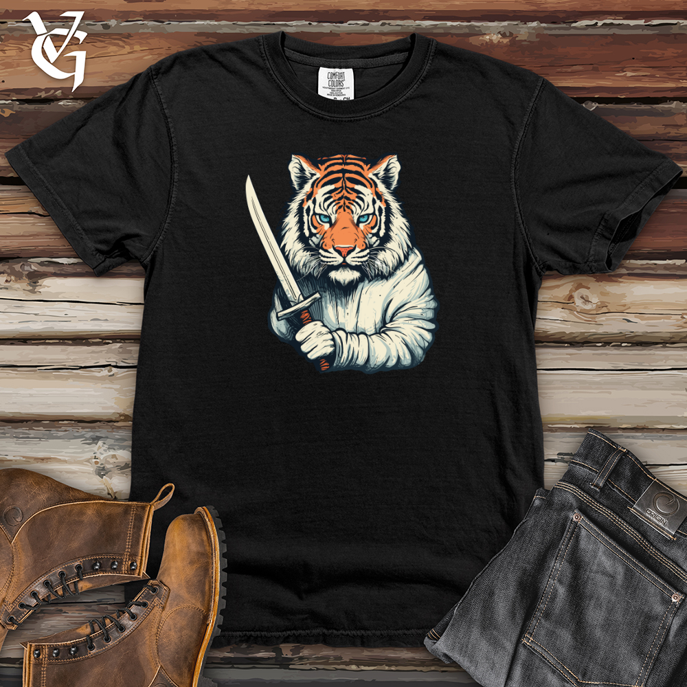 Viking Goods Blade Wielding Tiger Heavy Cotton Comfort Colors Tee Black / L
