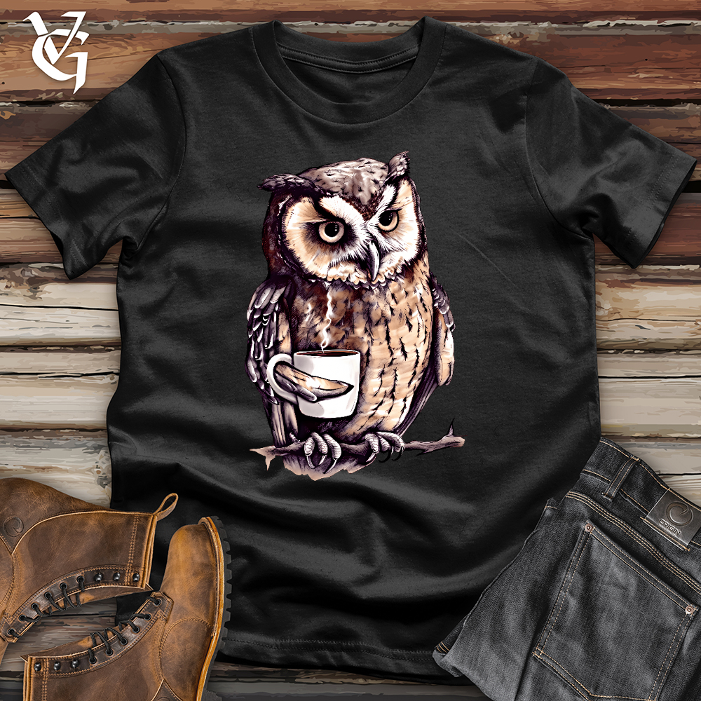 Viking Goods Caffeinated Owl Softstyle Tee Black / L