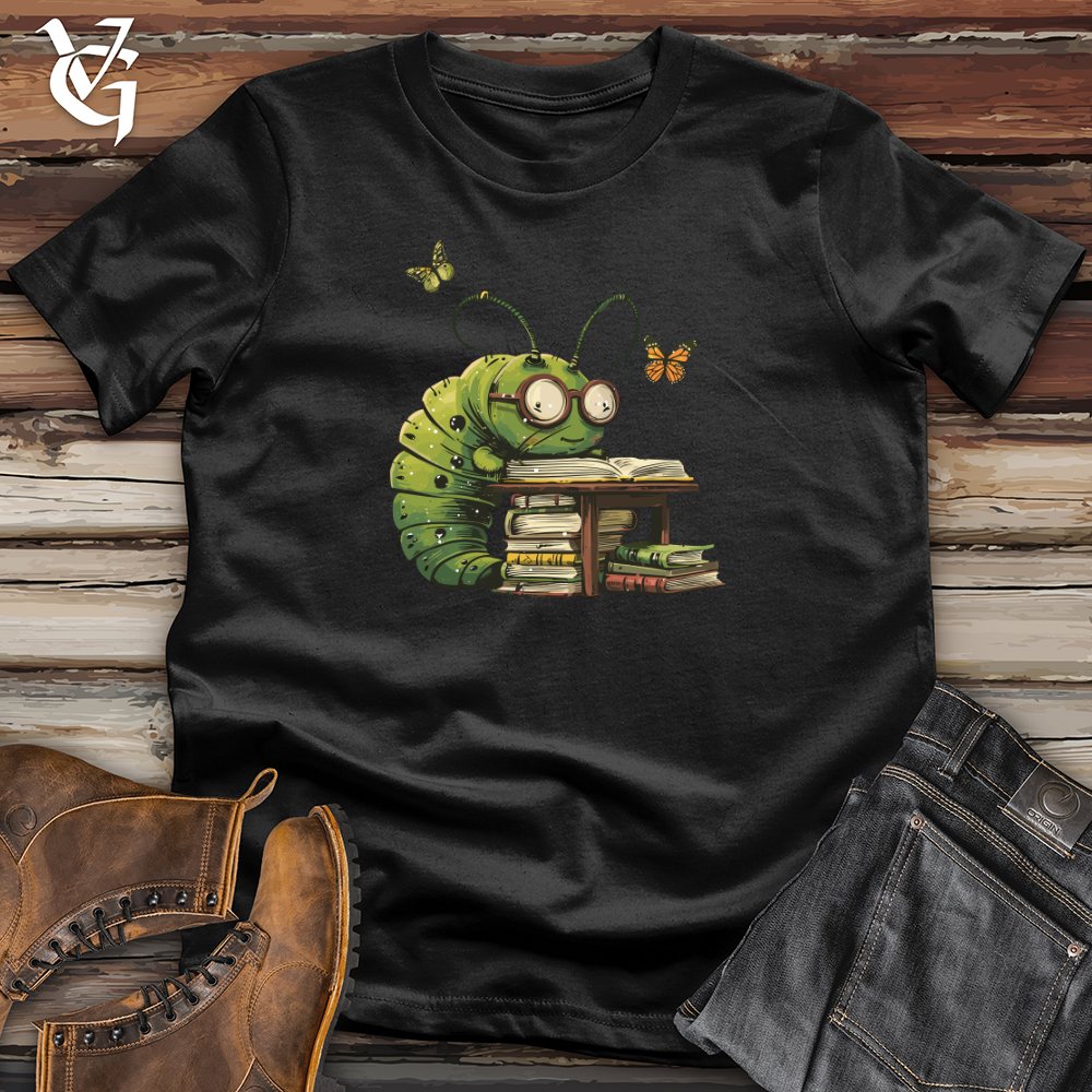 Viking Goods Caterpillar Bookworm Bliss Softstyle Tee Black / L