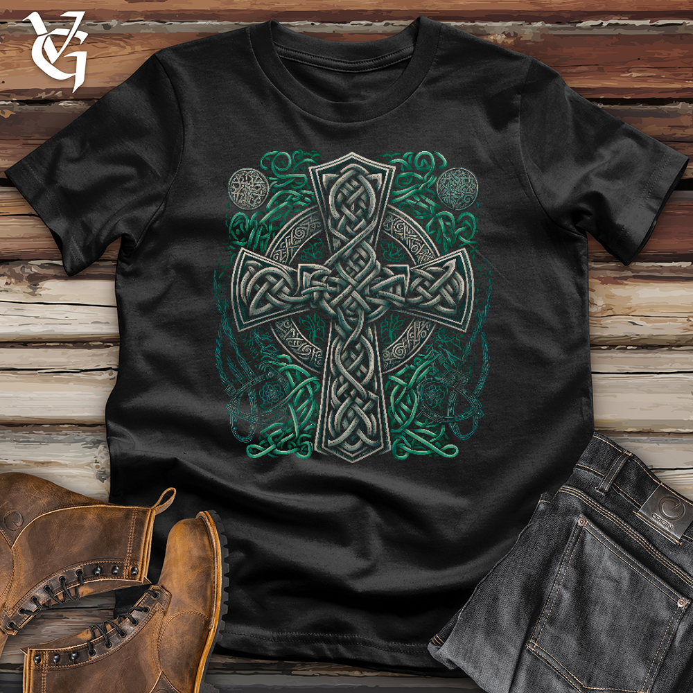 Viking Goods Celtic Crosses Softstyle Tee Black / L