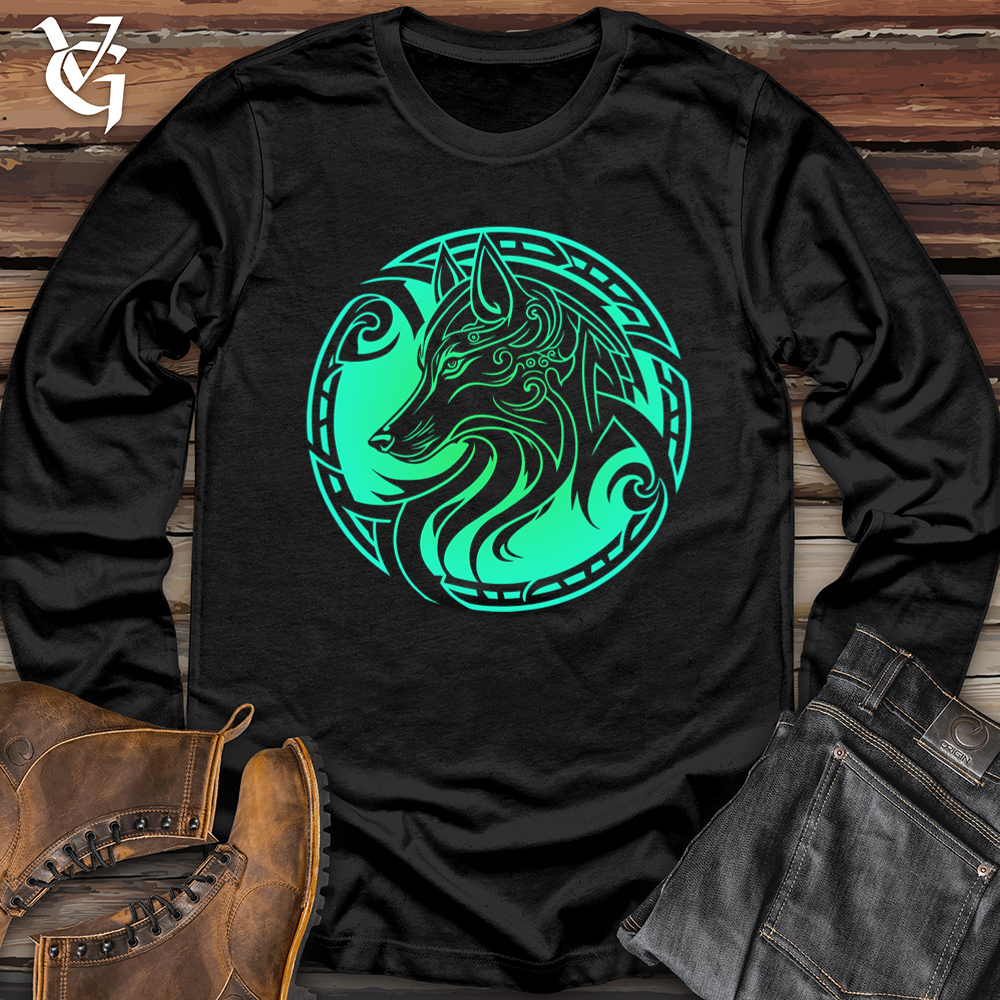 Viking Goods Celtic Wolf Softstyle Long Sleeve Black / L