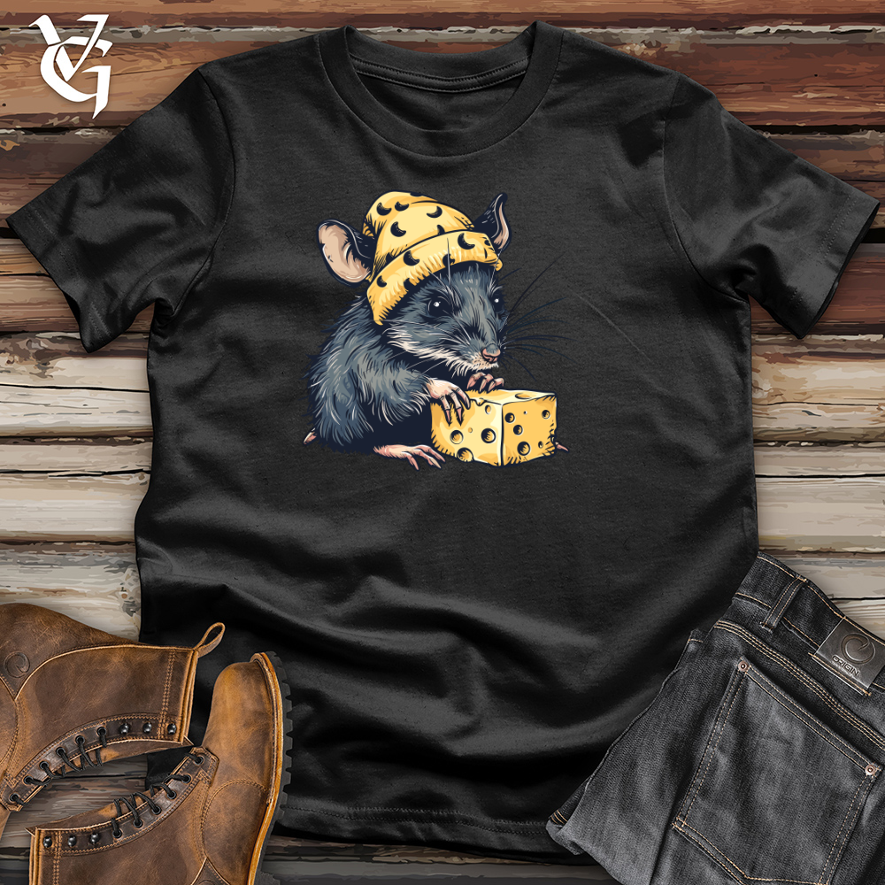 Viking Goods Cheesy Mouse Delight Cotton Tee Black / L