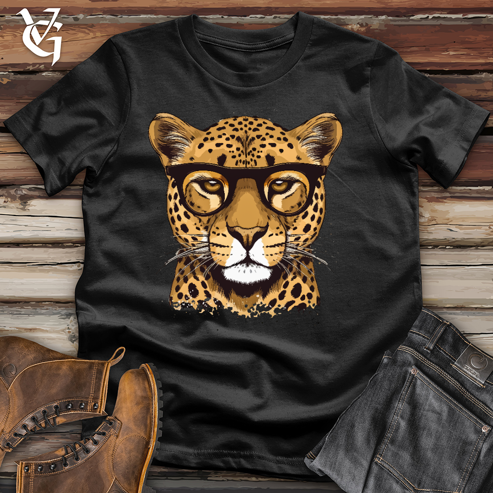 Viking Goods Cheetah Eyeglass Cotton Tee Black / L