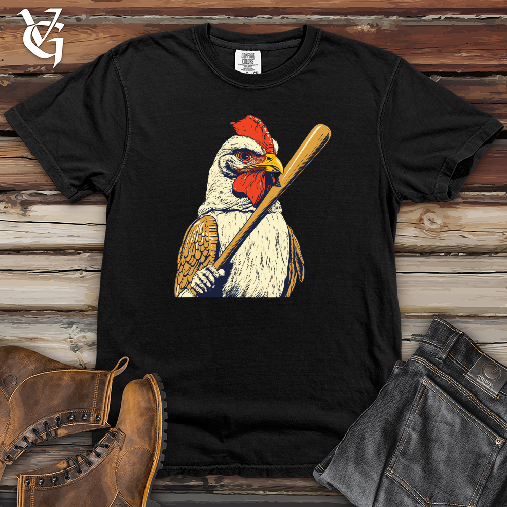 Viking Goods Chicken Swing Baseball Heavy Cotton Comfort Colors Tee Black / L