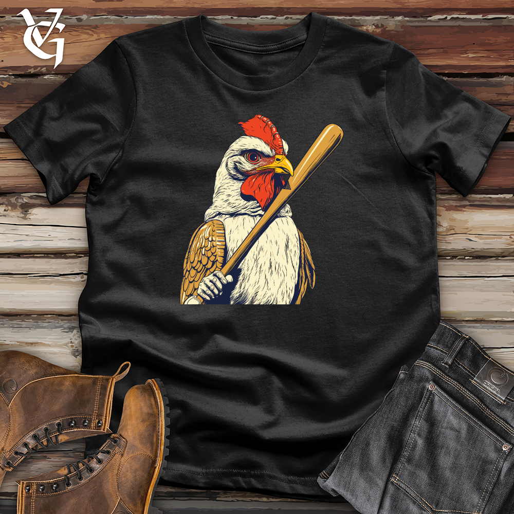 Viking Goods Chicken Swing Baseball Softstyle Tee Black / L