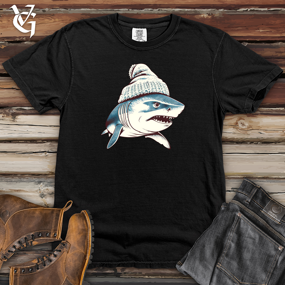 Viking Goods Chill Shark Fin Heavy Cotton Comfort Colors Tee Black / L