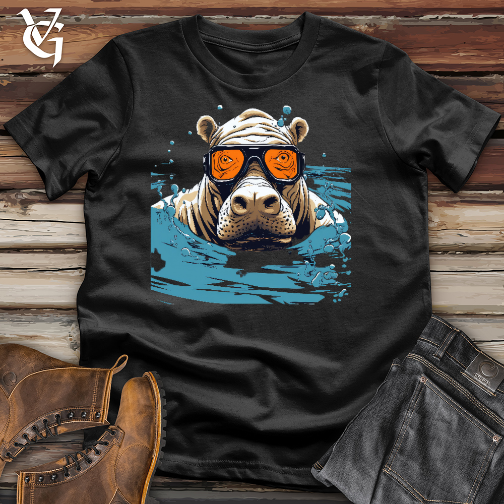 Viking Goods Chillin Hippo Cotton Tee Black / L