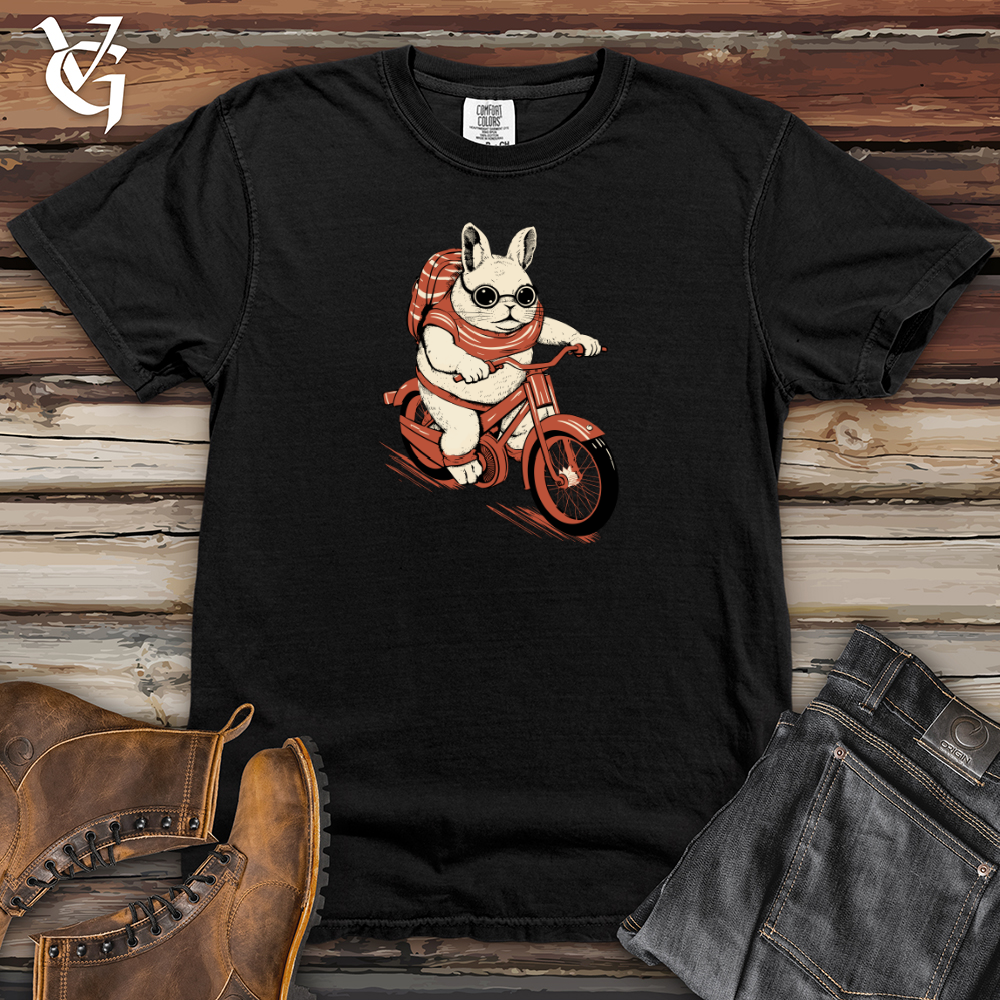 Viking Goods Chinchilla Pedal Power Cozy Ride Heavy Cotton Comfort Colors Tee Black / L