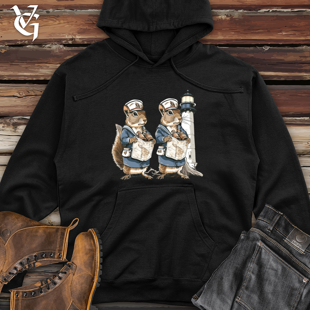 Viking Goods Chipmunk Sailor Duo Midweight Hooded Sweatshirt Black / L