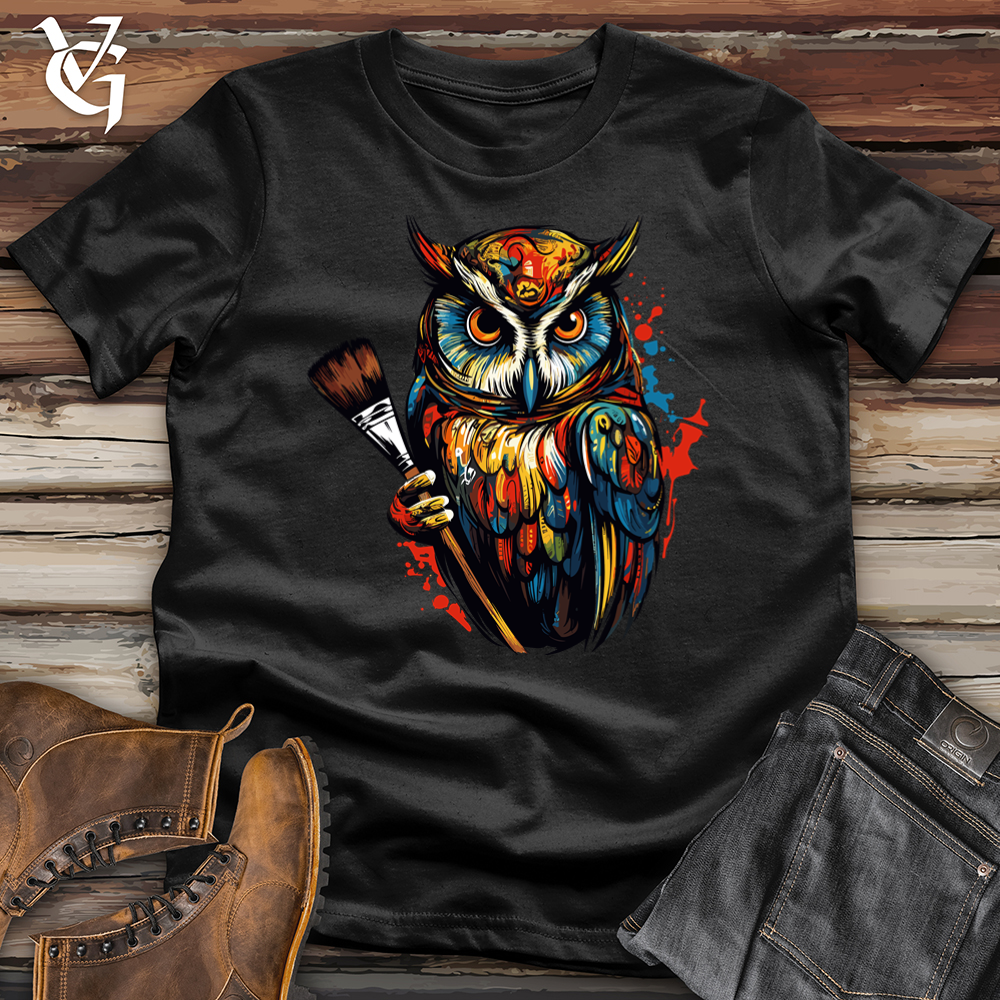 Viking Goods Classic Painter Owl Softstyle Tee Black / L