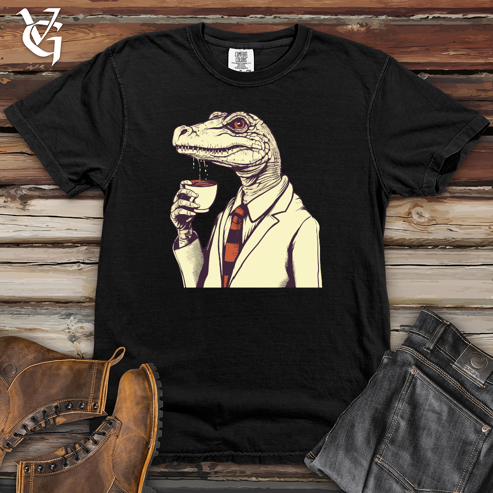 Viking Goods Coffeetime Lizard Tranquility Heavy Cotton Comfort Colors Tee Black / L