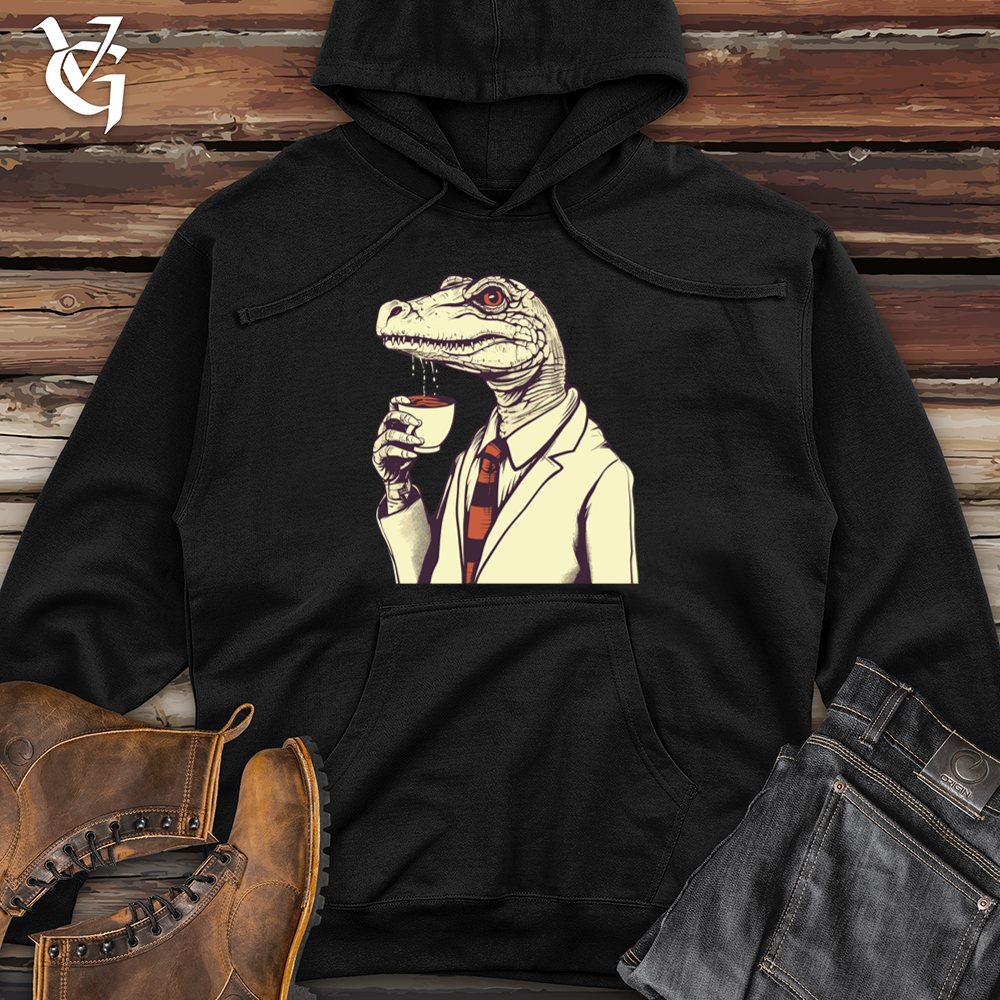 Viking Goods Coffeetime Lizard Tranquility Midweight Hooded Sweatshirt Black / L