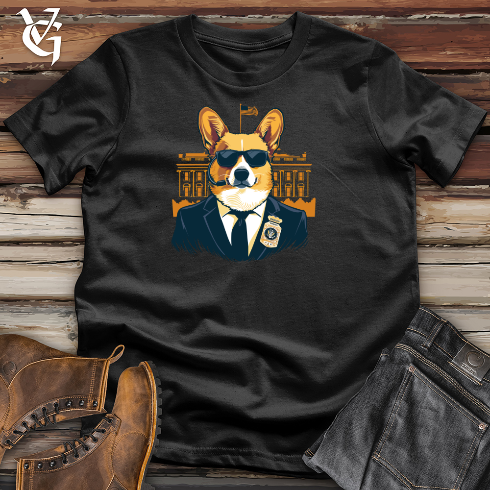 Viking Goods Corgi Secret Service Cotton Tee Black / L