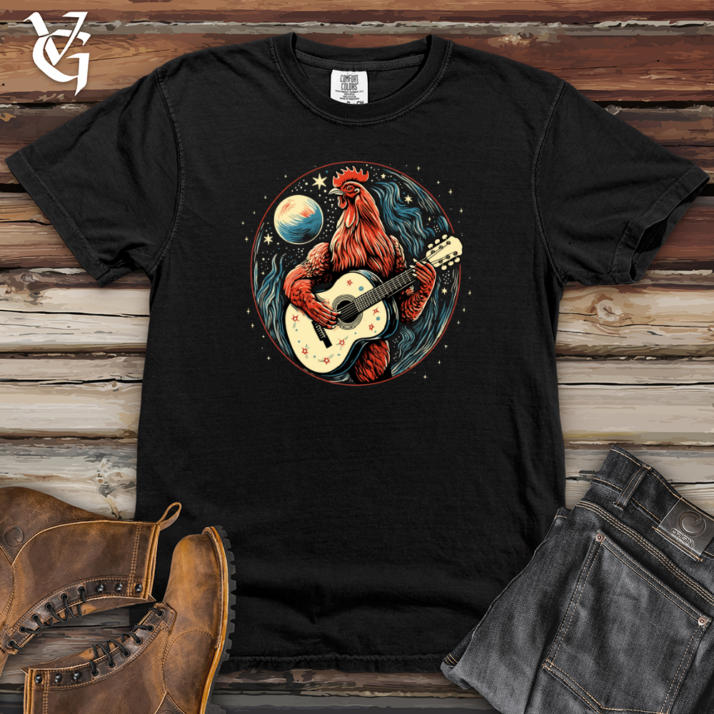 Viking Goods Cosmic Guitar Chicken Strum Heavy Cotton Comfort Colors Tee Black / L