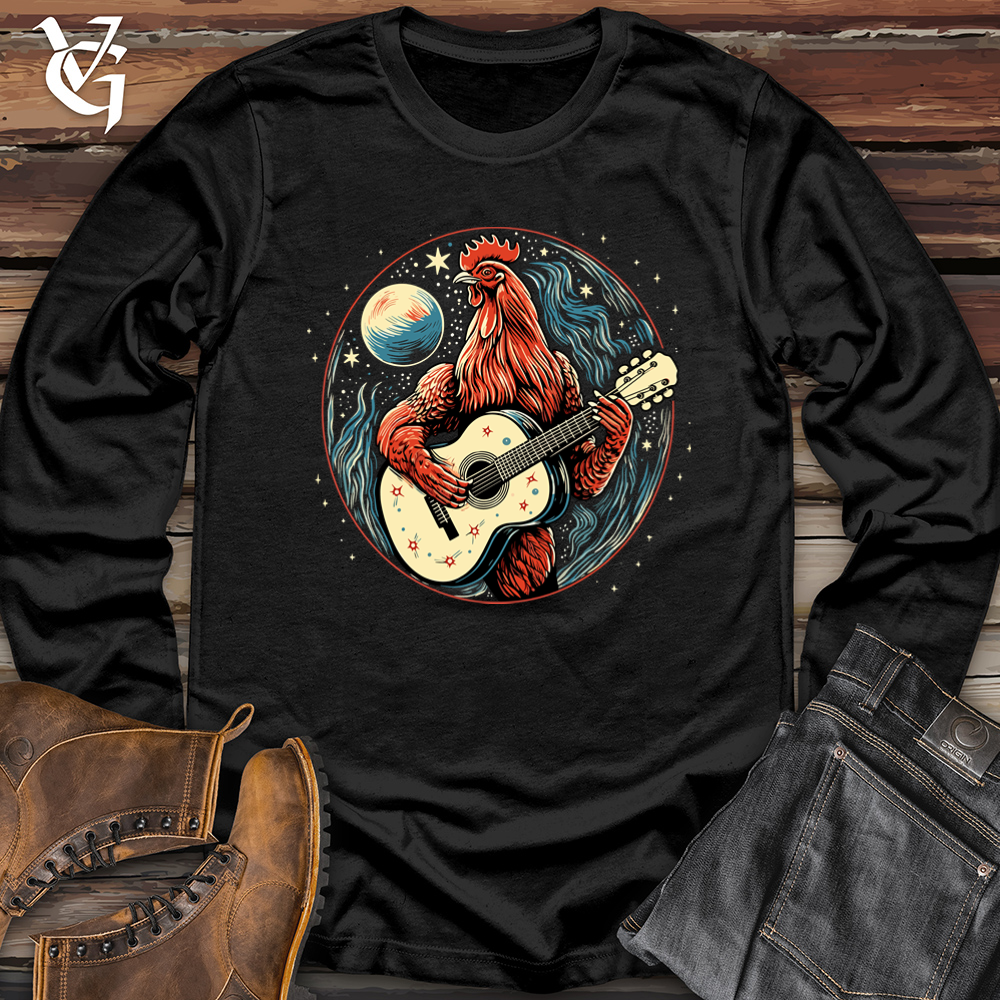 Viking Goods Cosmic Guitar Chicken Strum Long Sleeve Black / L