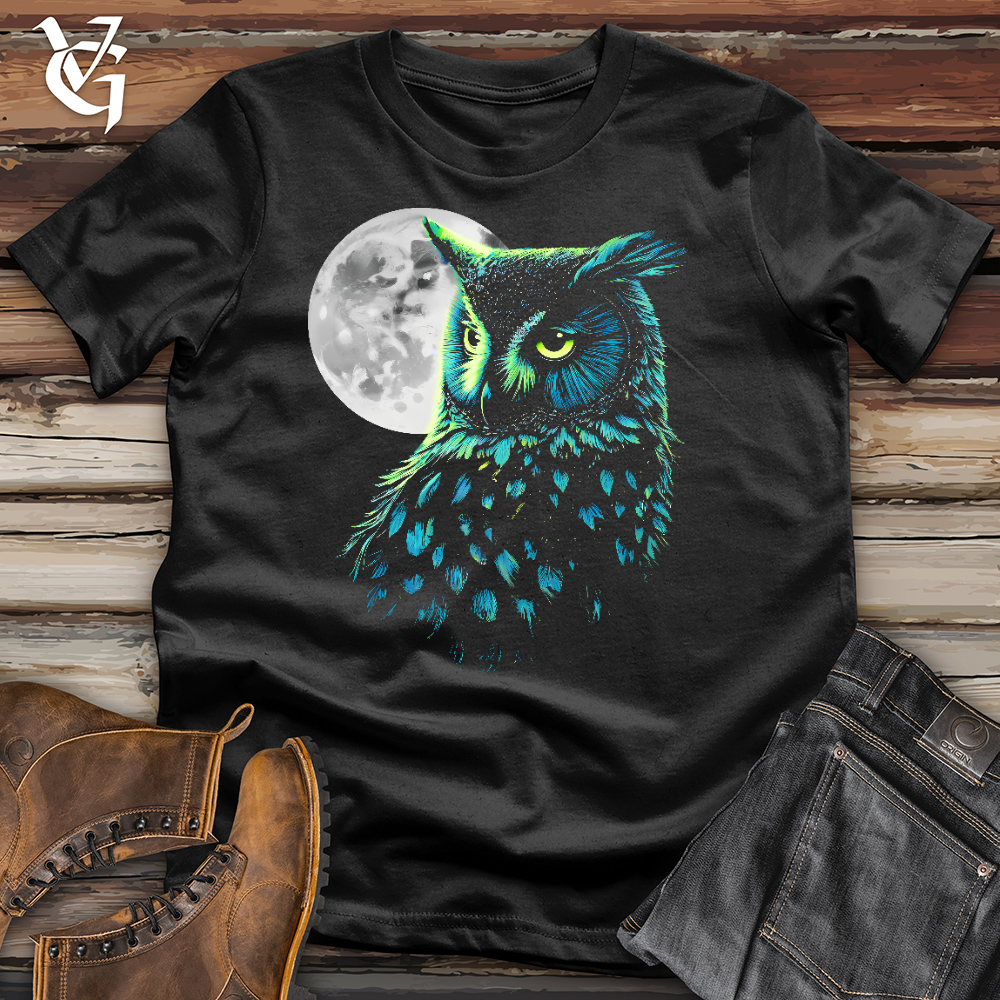 Viking Goods Cosmic Moon Owl Cotton Tee Black / L