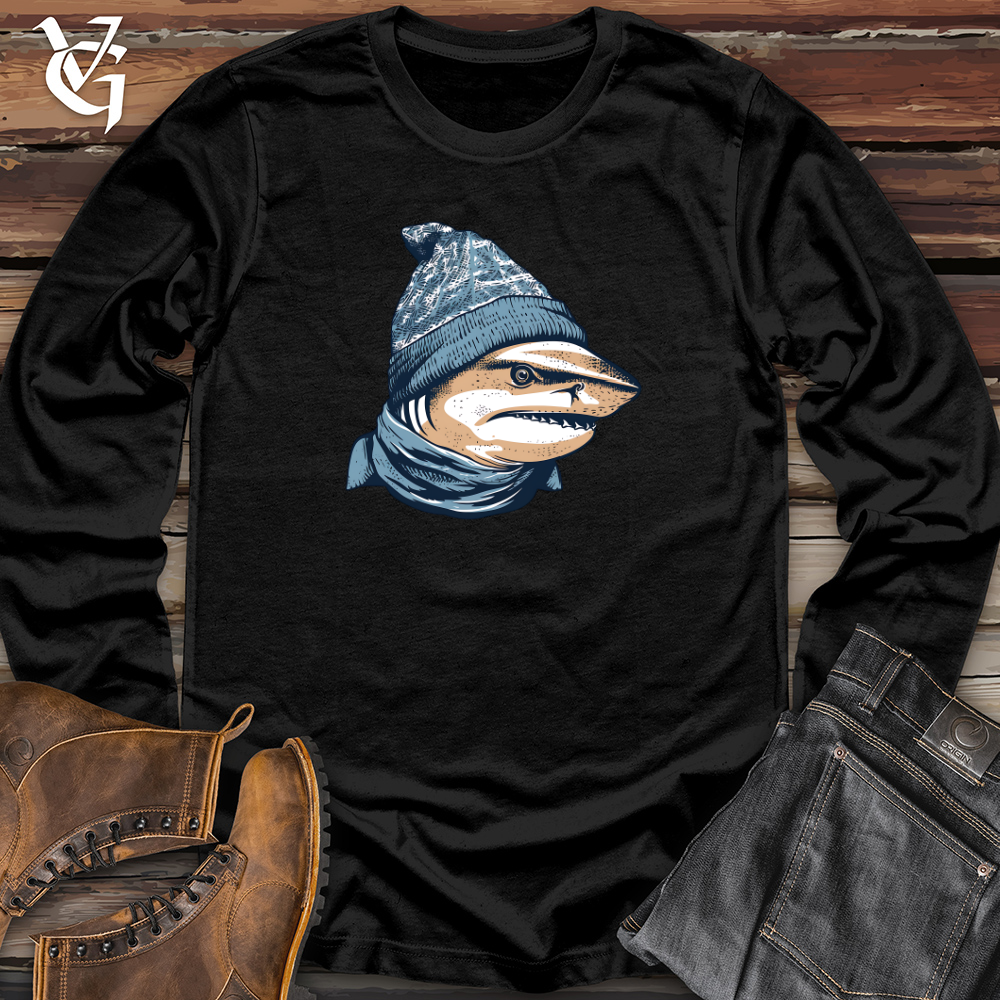 Viking Goods Cozy Shark Vibes Long Sleeve Black / L