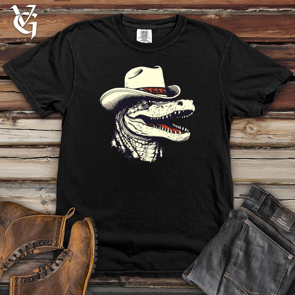 Viking Goods Crocodile Marshland Cowboy Swagger Heavy Cotton Comfort Colors Tee Black / L