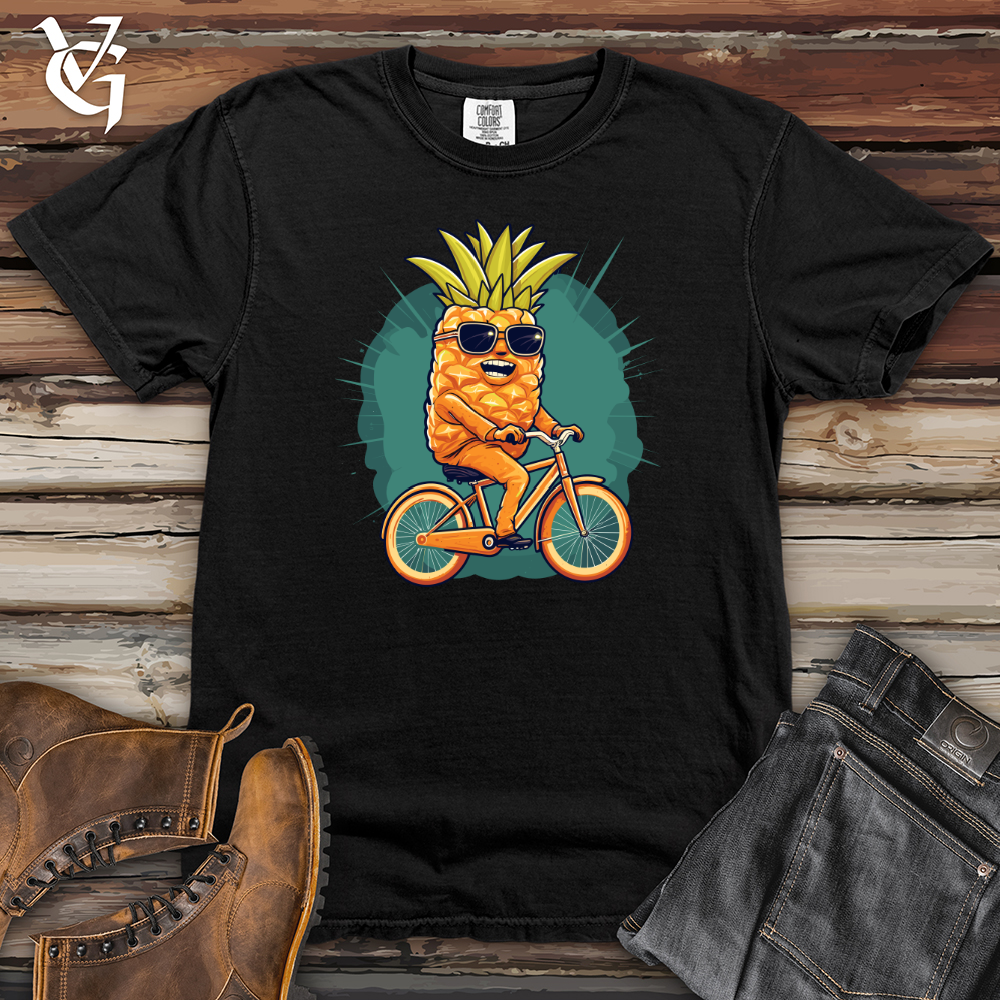 Viking Goods Cycling Pineapple Heavy Cotton Comfort Colors Tee Black / L