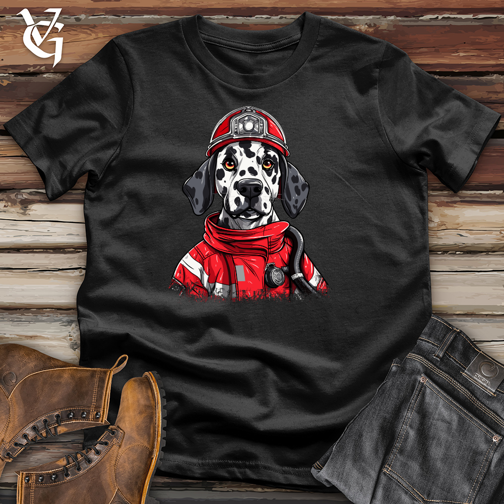 Viking Goods Dalmatian Fire Rescue Cotton Tee Deep Teal / L