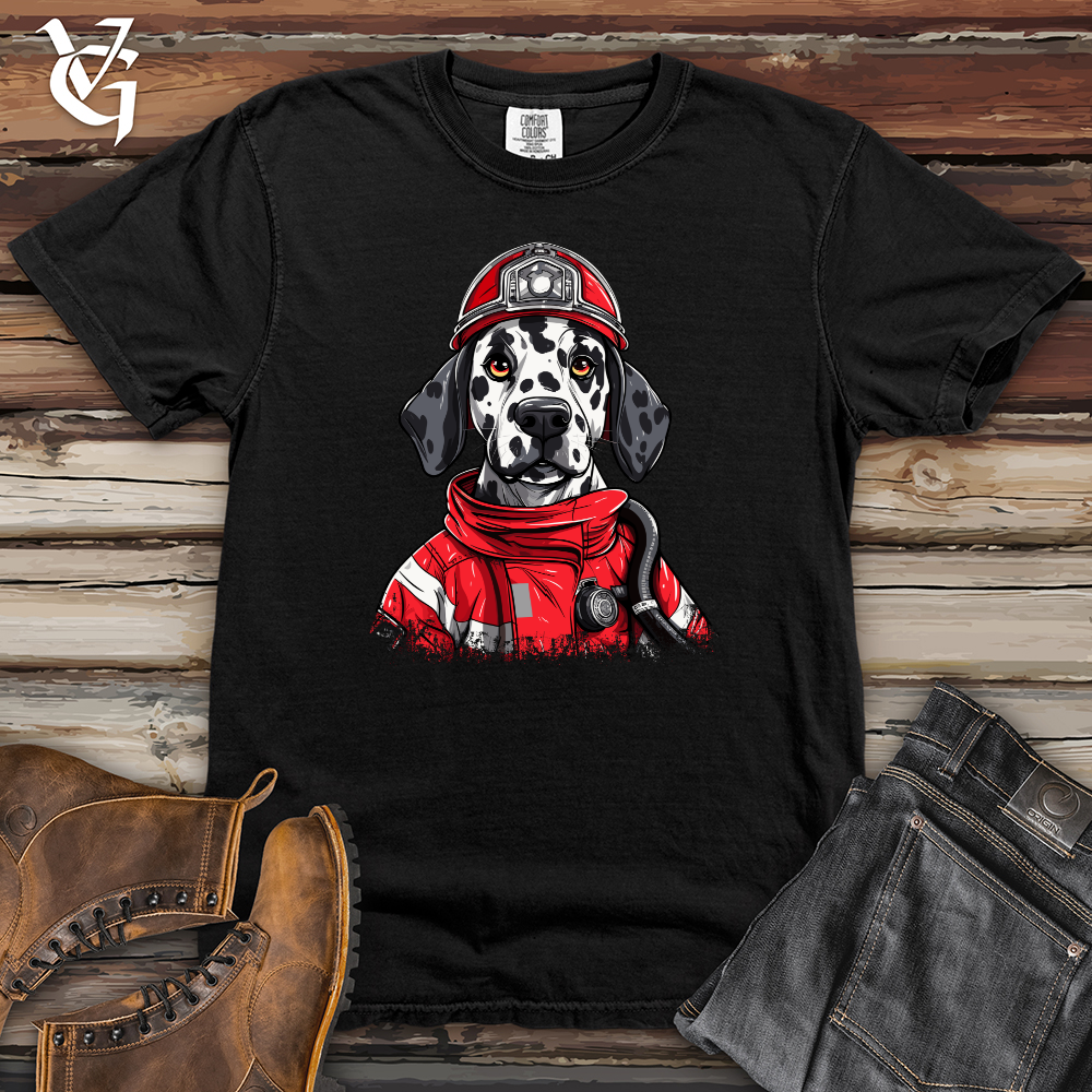Viking Goods Dalmatian Fire Rescue Heavy Cotton Comfort Colors Tee Black / L