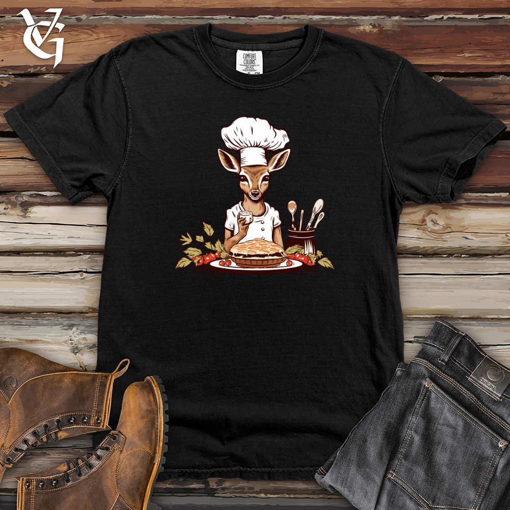 Viking Goods Deer Pastry Chef Heavy Cotton Comfort Colors Tee Black / L