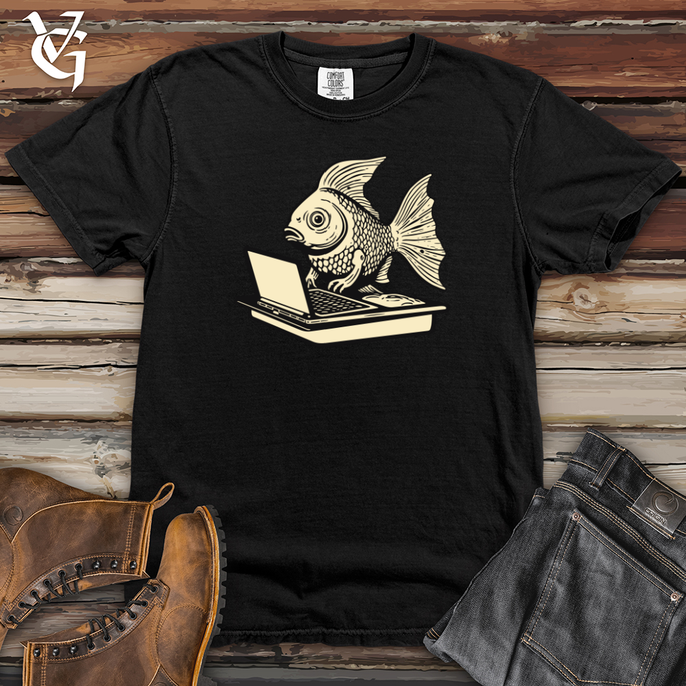 Viking Goods Digital Streamlined Fish Heavy Cotton Comfort Colors Tee Black / L